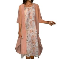 Haljine za prodaju za žene plus veličine kratkih rukava za tisak cvjetnog uzorka Okrugli vrat Maxi labav