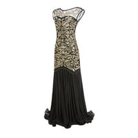 Outfmvch Formalne haljine za žene Vintage 1920S Sequin perled Tassels Party Night Hem Flapper haljina