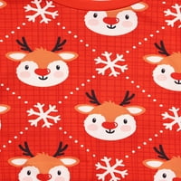 Meihuida Kid Dječja majica košulja okrugli vrat Božićni vilk snjegović Loose vrhovi