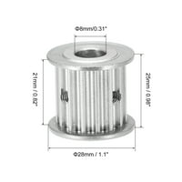 UXCell 15teeth Timing remenica sinhroni pogon za kotač bez koraka Provrt za kaiš, 3D štampač, CNC