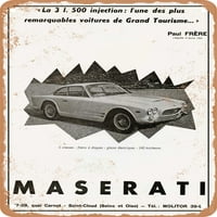 Metalni znak - Maserati GT Vintage ad - Vintage Rusty Look