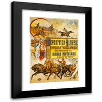 Nicolas Tamagno Crna modernog uokvirenog muzejskog umjetničkog ispisa pod nazivom - Ruska konjska i