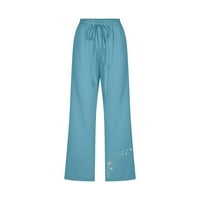 Oalirro Žene teretne pantalone izvlačenja vrećaste hlače obrezane pantalone Capri gamaše sa džepovima