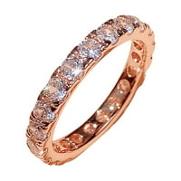 Prstenovi za žene Rose Gold Women Modni trend Pojedinačni Full Diamond Circon prsten Dame Jewelry Diamond Prstenovi za žene Veličina 10