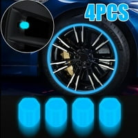 Plavi automobilski ventil za gume TIRE TIRE RIM STAMP KAPA Oprema Glow u mraku