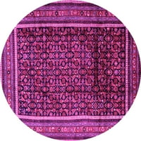 Ahgly Company u zatvorenom okrugu Perzijske ružičaste tradicionalne prostirke, 7 'okrugla
