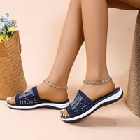 Papuče za žene dame cipele platforme sandale modne rementone prozračne sandale ženske papuče pamuk plave