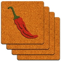 Chili Pepper Zabava jugozapadna fiesta meksički niski profil Cork Coaster Set