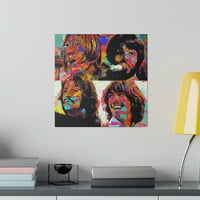 Beatlesi neka bude psihodelika dva platna zidna umjetnost - Warhol Style Pop Art