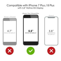 Razlikovanje Clear Shootfofofot hibrid za hibrid iPhone Plus Plus TPU Bumper Akrilni zaštitnik zaslona