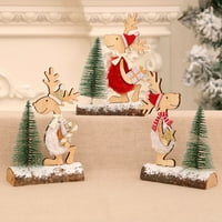 -Groee božićno drvce Mali umjetni simpatični ELK dekor snježnog drveća, modeli diorama, mikro scenografija