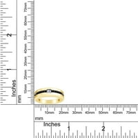 Carat CTTW crno-bijeli prirodni dijamantski kanal Postavite muške obloge vjenčanja u 14k žuto zlato