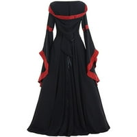 AWDENIO Ljetne haljine za žensko čišćenje ženske vintage srednjovjekovne podne duljine renesansne gotičke