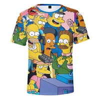 Simpsonovi Bart Simpson Rude usta - Mengen Ljetna majica - okrugla vrata 3D majica kratkih rukava za