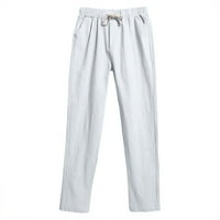 Džepne elastične pantalone za prozračice labavi pamučni struk pantne ženske hlače Ležerne prilike za