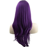 Fcpha modna perika duga val kovrčava kosa za kosu otporčena perikom Cosplay Women Wig-Purple