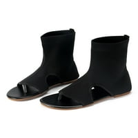 Ženske casual cipele sandale za plažu otvorene nožne ploče sandale dame vintage žene ljeto crno 7.5