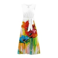 Tking Fashion ženska ljetna casual boho cvjetna tanka dresana haljina s obrnutom ramenom SIDI haljina