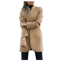 Outfmvch jakne za žene dugim rukavima dlakavi otvoreni prednji kratki kardigan jaknu dugi kaput ženske