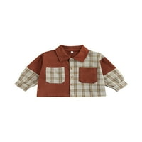 Seyurigaoka Toddler Boys, Djevojke majice, dječja kontrastna boja za patchwork plaid bluza