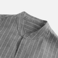 Košulje za fragarn za muškarce Ljeto Muški povremeni prugasti štandovi ovratnik bodova pamučna majica