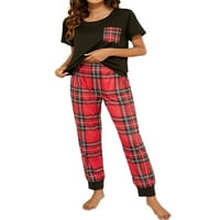 Sanviglor Dame Lounge Set Outfits Spava odjeća Elastična noćna odjeća Comfy pidžami setovi Ljetna trenerka