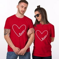 Muškarci Parovi Ljubavnik Valentinovo kratki rukav ljubavni slojevi s majicama