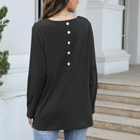 Košulje s dugim rukavima za žene Ležerne prilike za labavu majicu, bluza s majicama vrhovima tunike