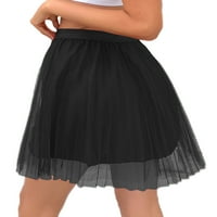Hait Ladies Swing Mesh suknje nastanka visokih struka mini suknja Vintage Ruched A-line suknja
