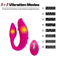 Vibrator za ženske parove, brzine vibracije vibrirajući uzorke sa daljinskim upravljačem Dvostruki pokretači klimatizacije dvostruke glave punjive ženske odrasle osobe za muškarce za muškarce Žene njene parove igraju