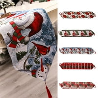 Fule božićni stol za trkač pokrivač Xmas Stolcloth dekor pamučna posteljina