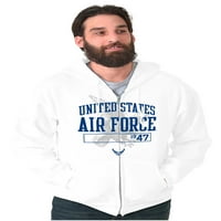 Air Force USAF logotip ćelav orao zip up dukseve muške ženske brine o brisama M