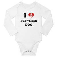 Dog srca Boxweiler Love Pest Baby Long Bodysuits