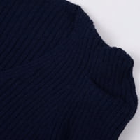 Akiigool džemperi za žene Ženski dugi balon rukav Crew Crt Slatki list kratki rukav na vrhu pulover