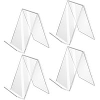 Frcolor akrilni prikaz postolje L-oblik nagnutog držača natkrivenim držačima