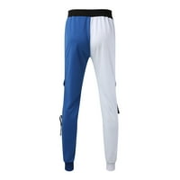 Aaiymet muške hlače džepne kombinezone pantalone patentni patentni patentni džep Boja podudaranja sportskih