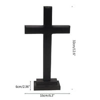 Drveni stoji za zidni tablicu Cross Decor za križ sa štandom za molitvu