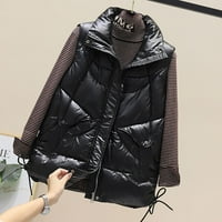 Loopsun Žene Ljetna štednja odjeća zimski kaputi, jakna za džepne prsluk zimske bez rukava na ovratniku
