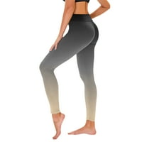 Vježbanje za žene Gradijentni ispis Fitness Trčanje teretane Sportske hlače Boja blok Stretch yoga hlače