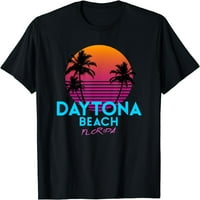 Florida Florida Retro 80-ih Majica za majice s kratkim rukavima Crna Tee
