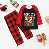 Lenago Christmas Baby Kids Dijete tiskane top + hlače xmas božićni pidžami set za porodicu
