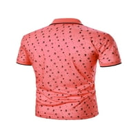 Julycc Muška tiskana pique košulja kratkih rukava slim fit majica