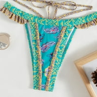 Gacuw Bikini kupaći kostimi za žene Dvije kupalište Halter trokutni kupaći kostimi Top kratki vrhunac