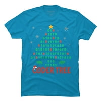 Coder Tree Božićno drvce Muški ugljen Grani grafički tee - Dizajn ljudi XL
