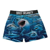 Kratki ludili morski psi ocean svilenkasti zabavni unispor bokserskih kratkih kratkih hlača muškarci