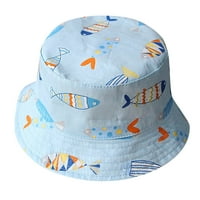 Kape za djecu Unizno kantu Grafički otisci suncobran i krema za kremu za sunčanje Smanjena djeca šešira plava jedna veličina