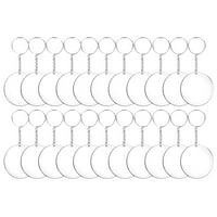 Akrilni prozirni krug Podesite lance tipki Clear okrugli akrilni taster za ključeve za DIY