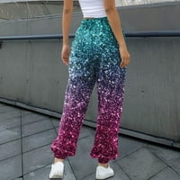 Modne casual labave sportske pantalone Retro dame tiskane nacrtajuće hlače za žene Hlače povremene sa
