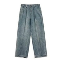 Wozhidaoke traperice za muškarce muškarci Modni labavi plus veličine Jeans Street široke noge pantalone