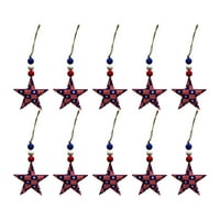 Patriotska zvijezda viseći ukrasi Neovisnosti Star ukrasi 4. jula zvjezdani ukras crveno bijelo plavo